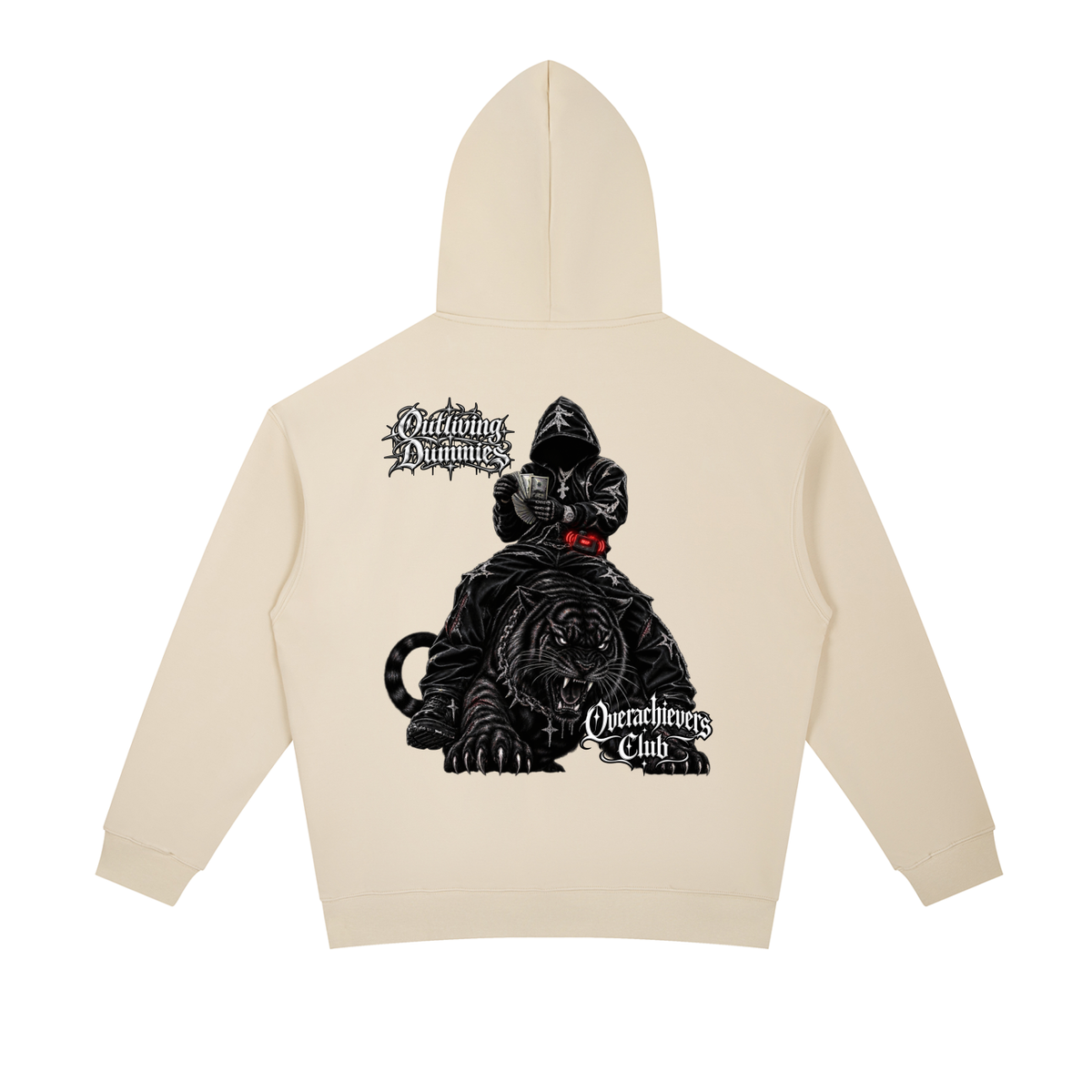 Overachievers Club' High Neck  Zip-Up Hoodie, Sweatpant & Sweatshirt Fit