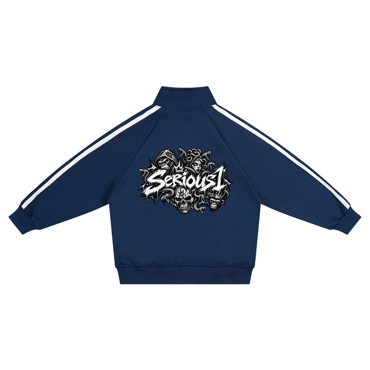 Serious1' Kids’ Contrast Tape Coach Jacket & Sweatpant Tracksuit