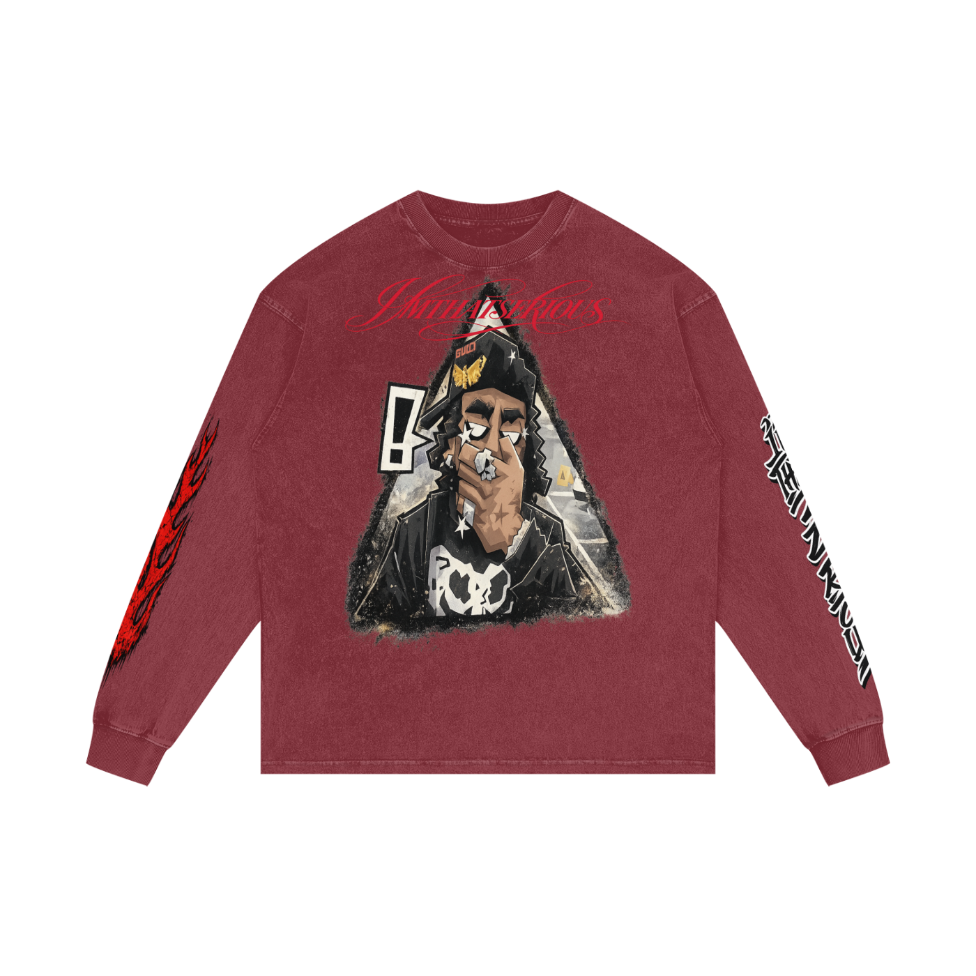 Acid Wash Oversize Long Sleeve T-Shirt