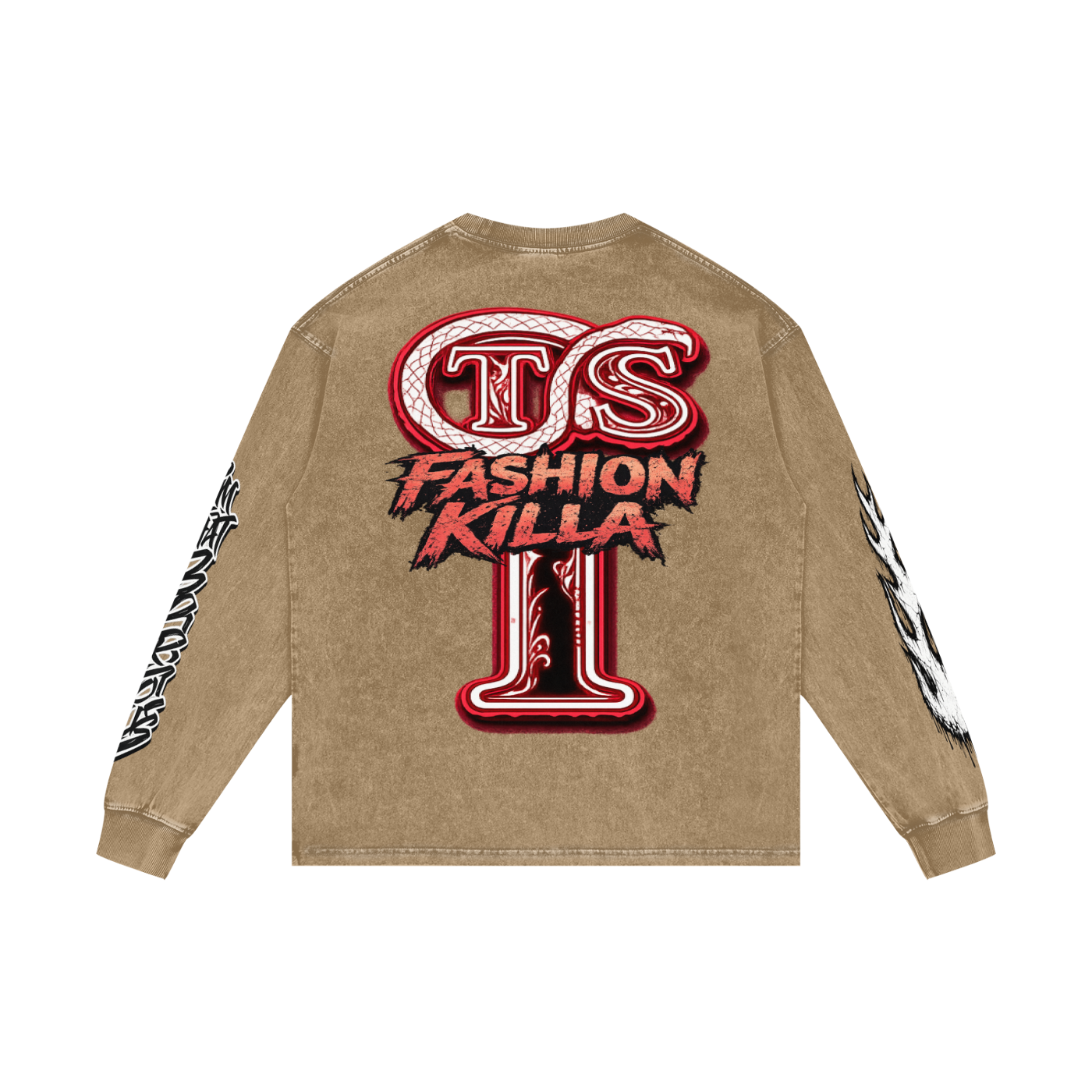 Acid Wash Oversize Long Sleeve T-Shirt