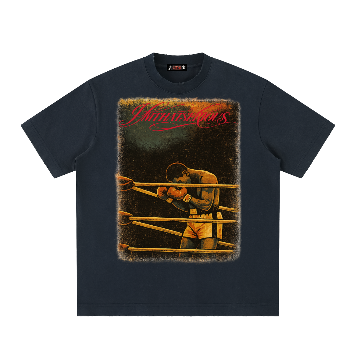 Heavyweight Vintage Washed Frayed T-Shirt