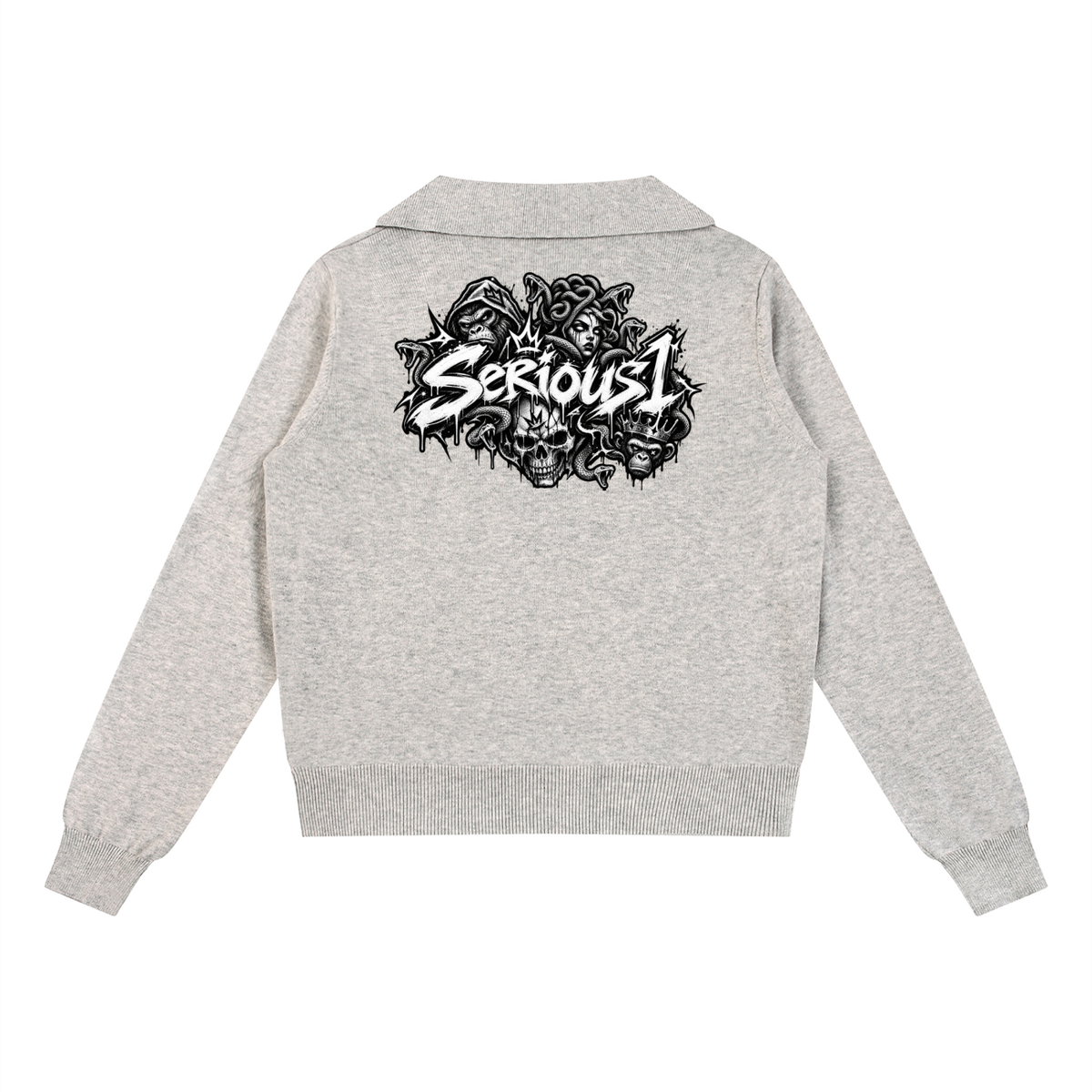 Serious1' Women’s Collared Pullover Knit Sweater