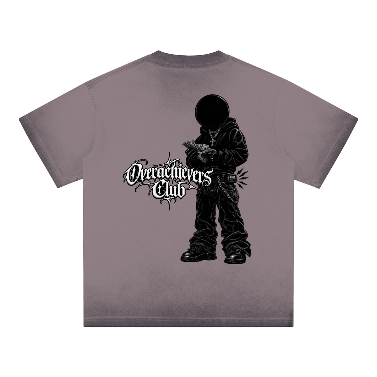 Overachievers Club' Camiseta y shorts con teñido inverso