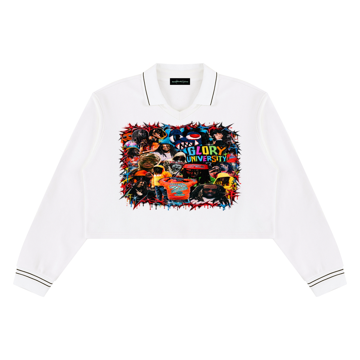 Sosa' Women’s Crop Collared Sweatshirt