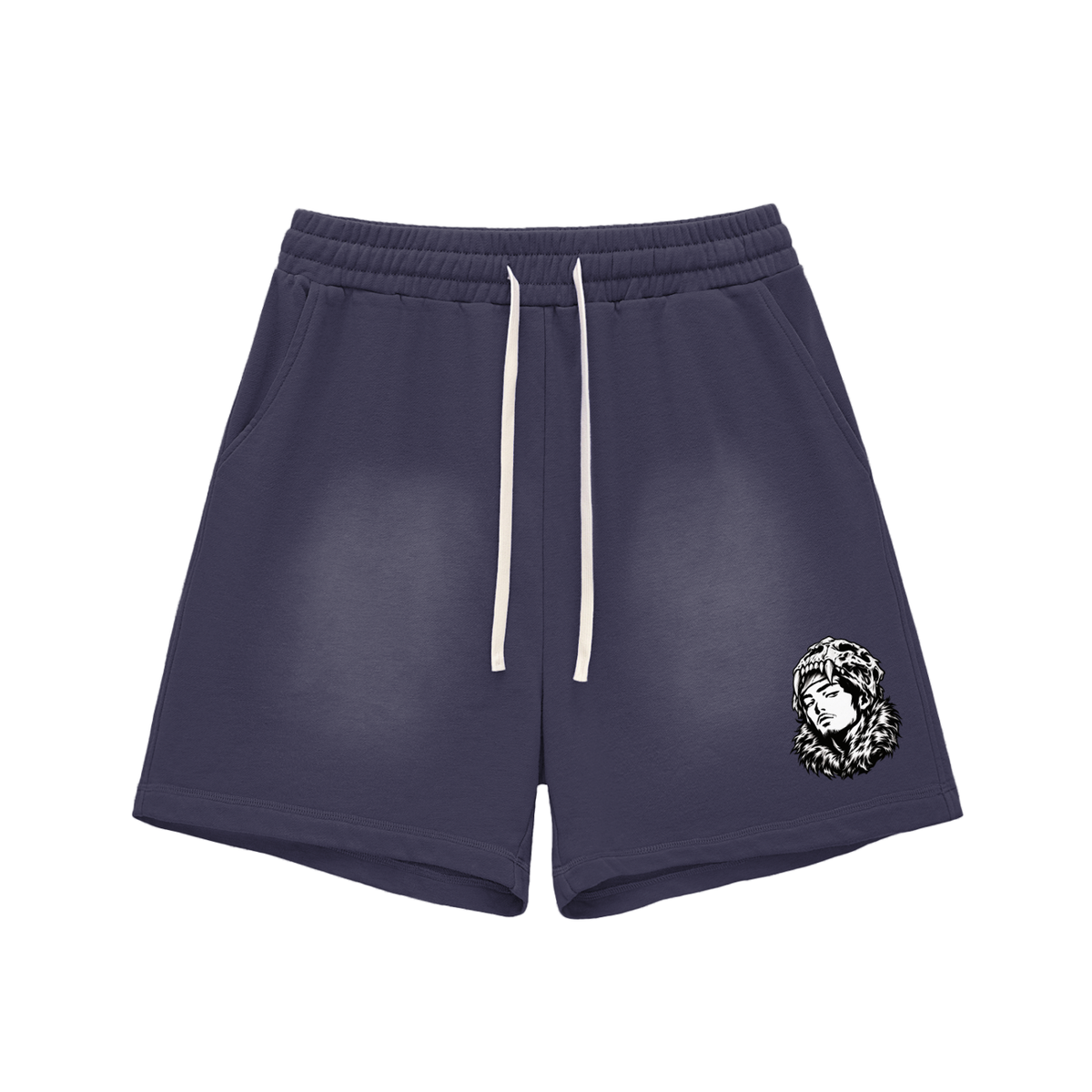 Overachievers Club' Sun Fade Raw Edge T-Shirt & Shorts