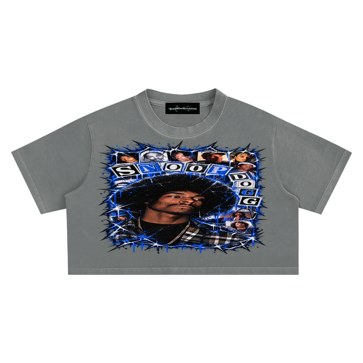 Snoop' Snow Washed Crop Top