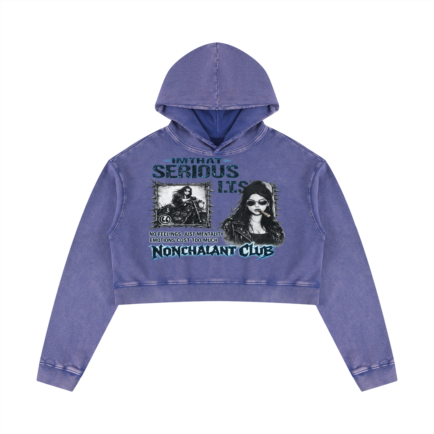 IMTHATSERIOUS,Womenwear,Biker,Hoodie,CroppedHoodie,Women