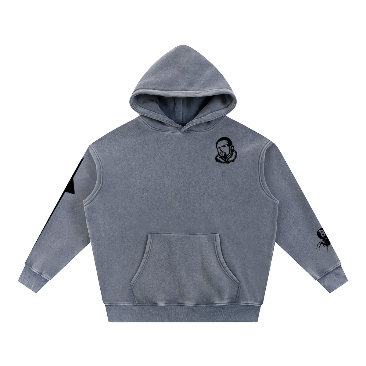 Overachievers Club' Snow Wash Fleece Oversize Hoodie