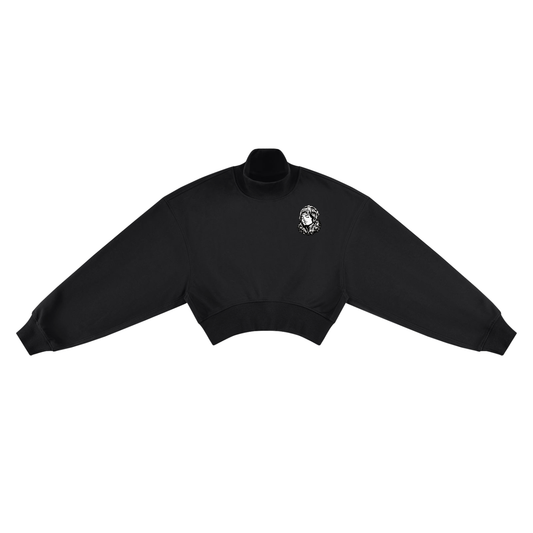 Overachievers Club' Women's Crop Mock Neck Sweatshirt
