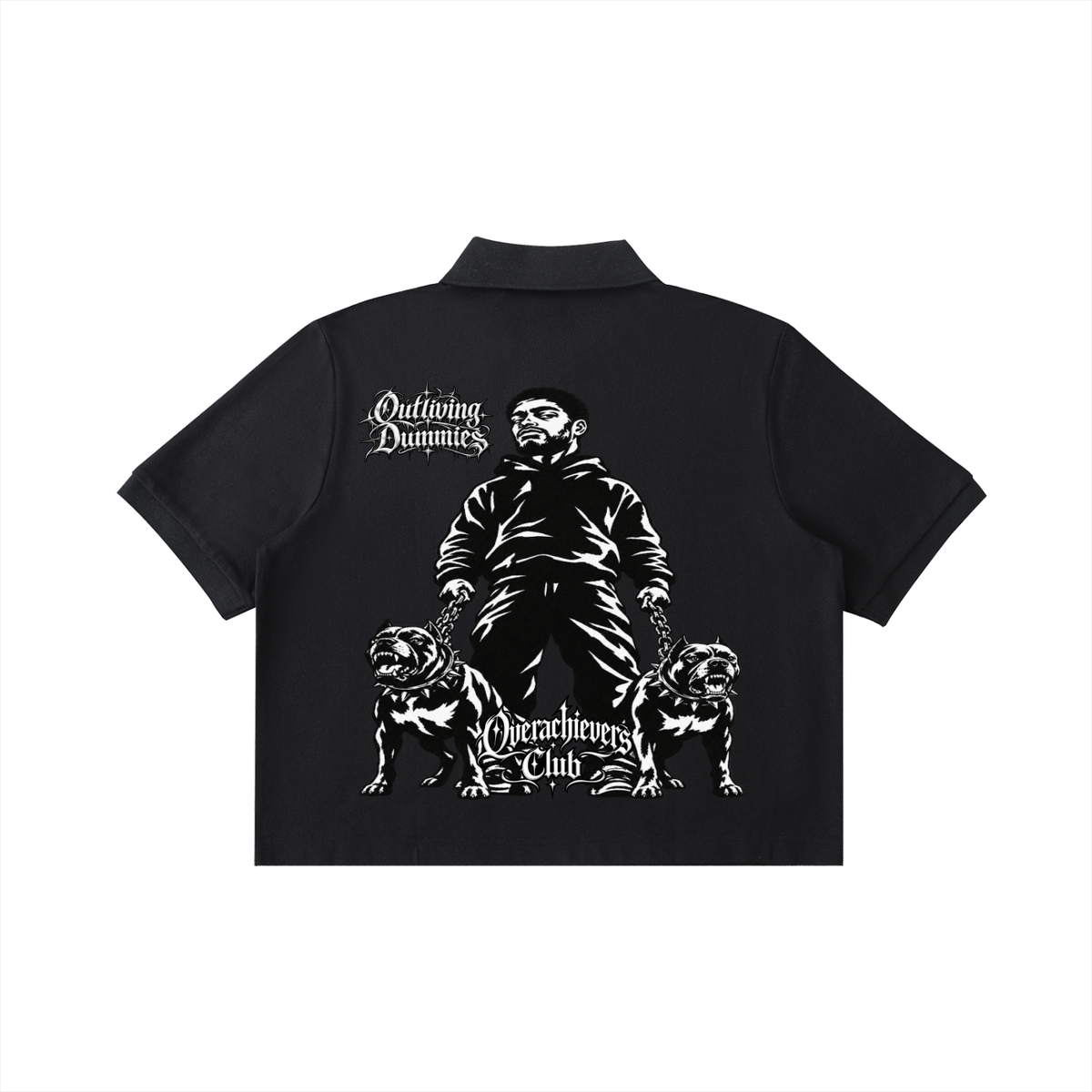 Overachievers Club' Cropped Polo Shirt