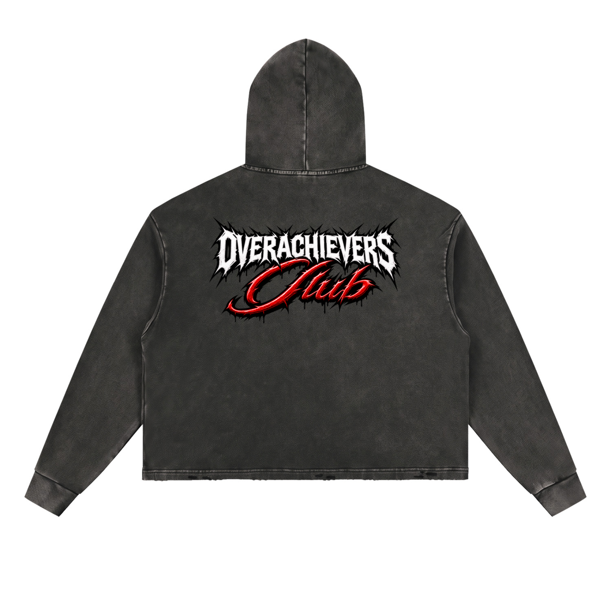 Nas' Vintage Washed Frayed-Hem Hoodie