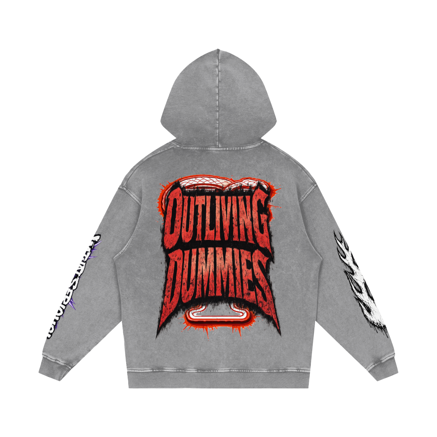 Snow Washed Loose Cotton Hoodie