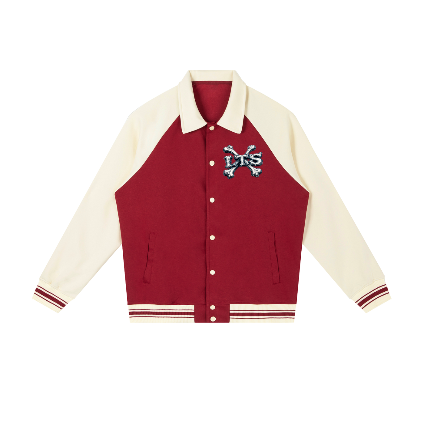 Bones' Contrast Sleeve Baseball Jacket Fit