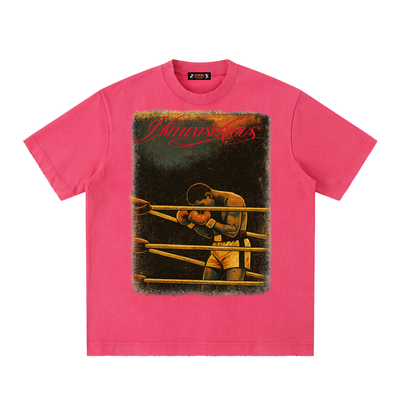 Heavyweight Vintage Washed Frayed T-Shirt