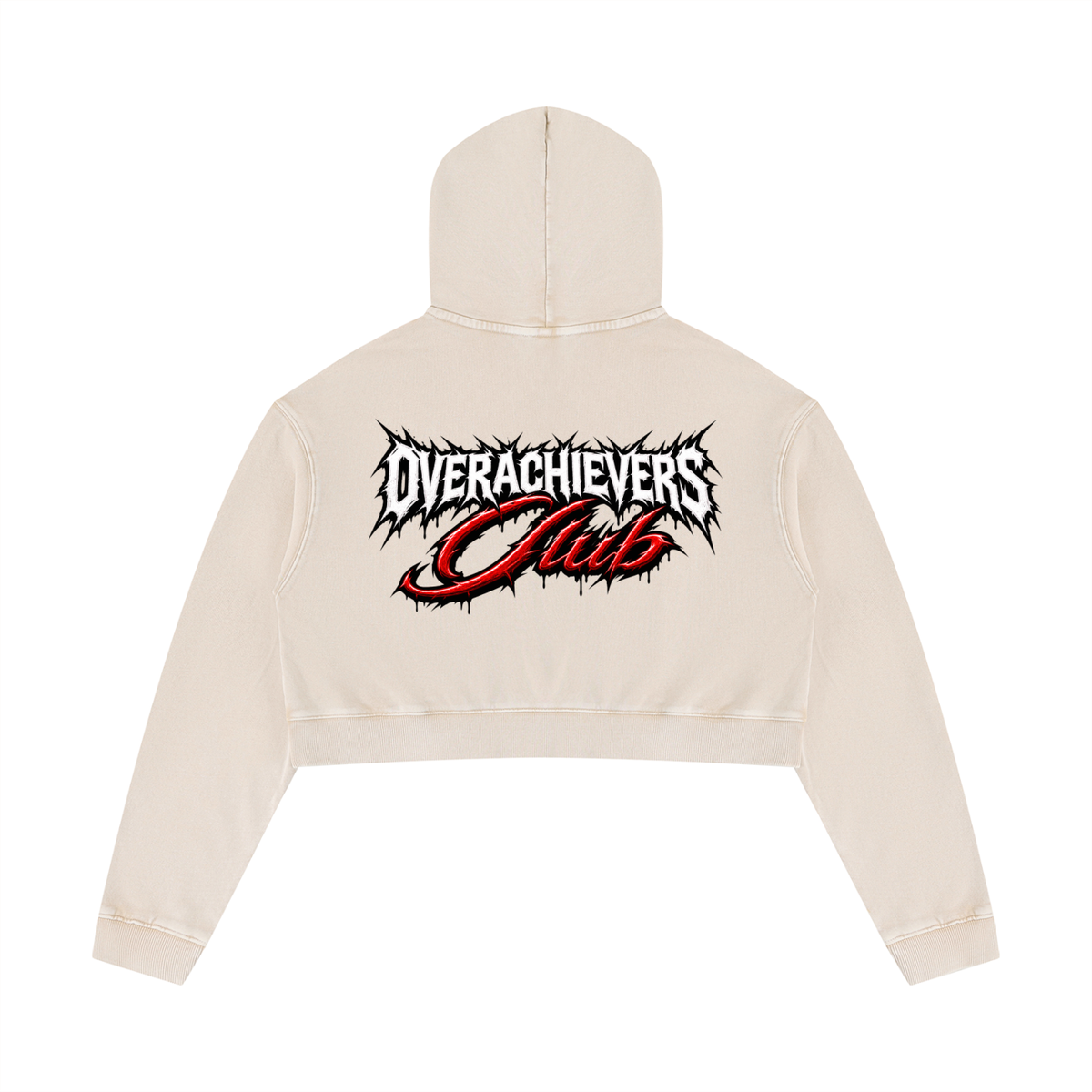 Nas' Women’s Mineral Washed Crop Hoodie
