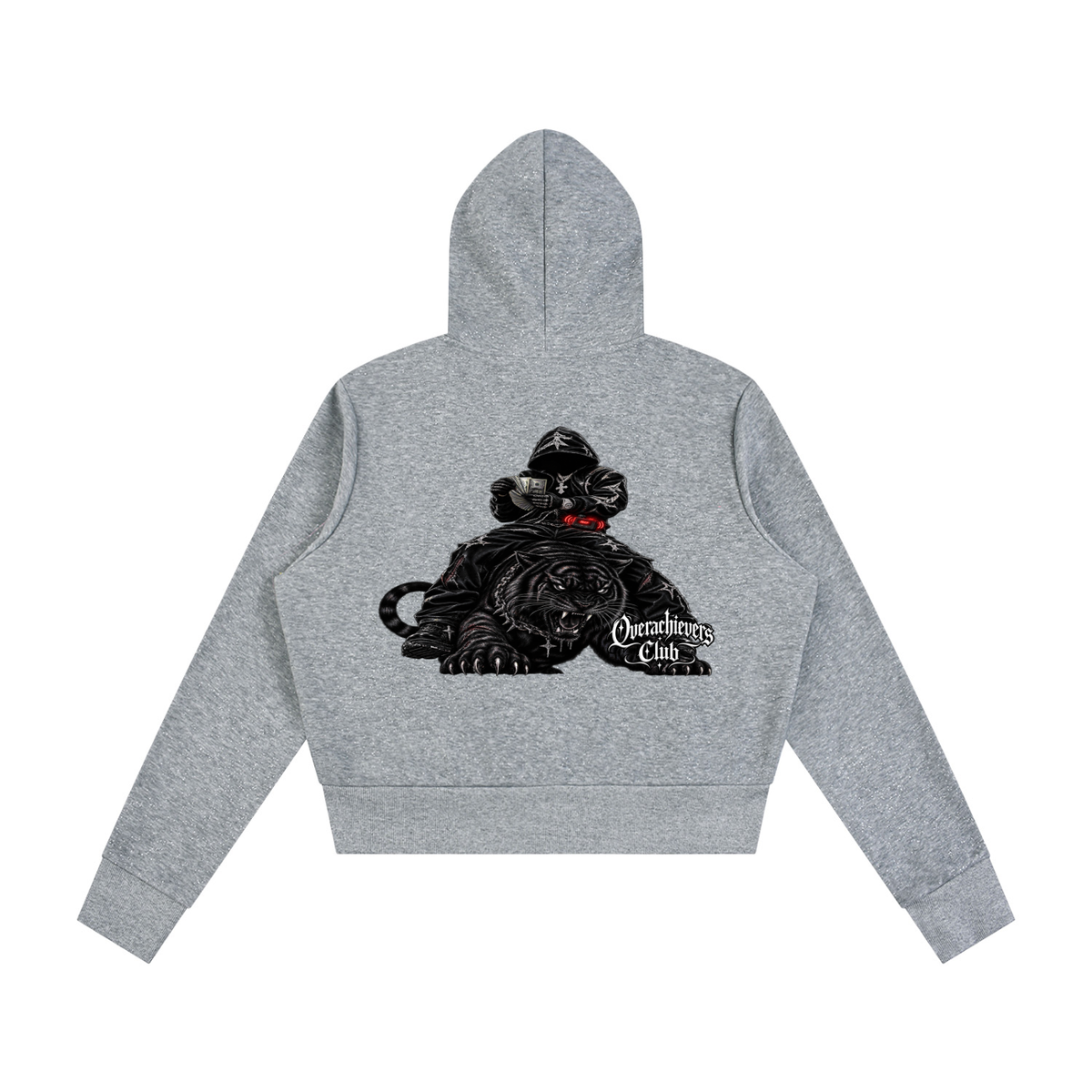 Overachievers Club' Women's Sparkles Fleece Full Zip Hoodie