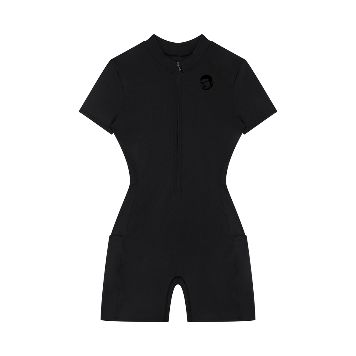 Overachievers Club' Women's Quarter-Zip Short Sleeve Romper