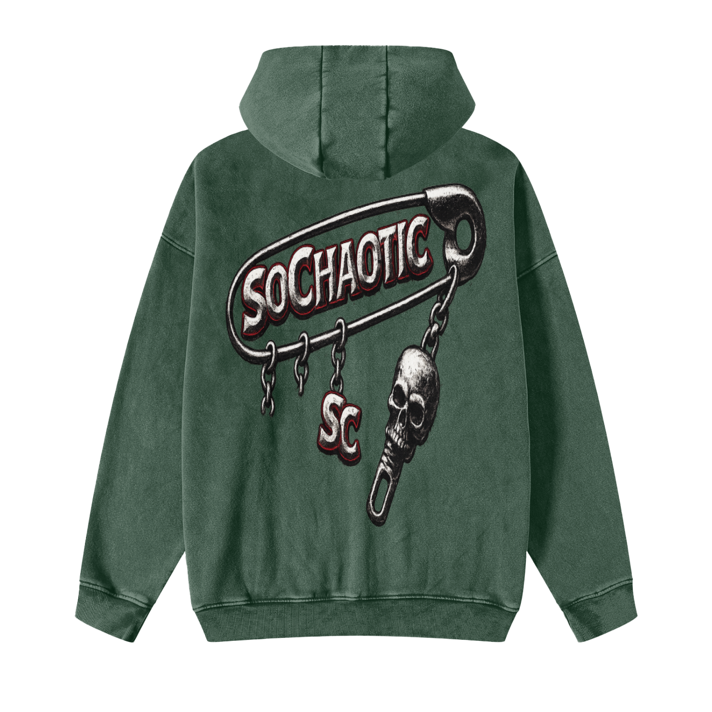 SoChaotic' Snow Washed Zip Fleece Hoodie Fit