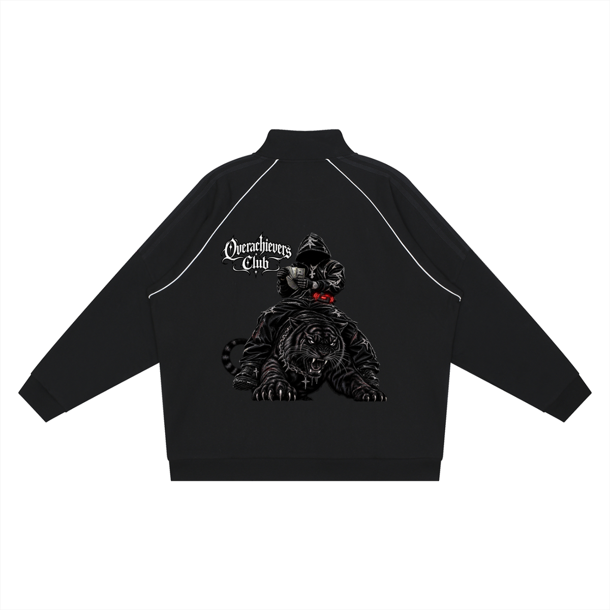 Overachievers Club' Reflection Striped Raglan Jacket & Sweatpants