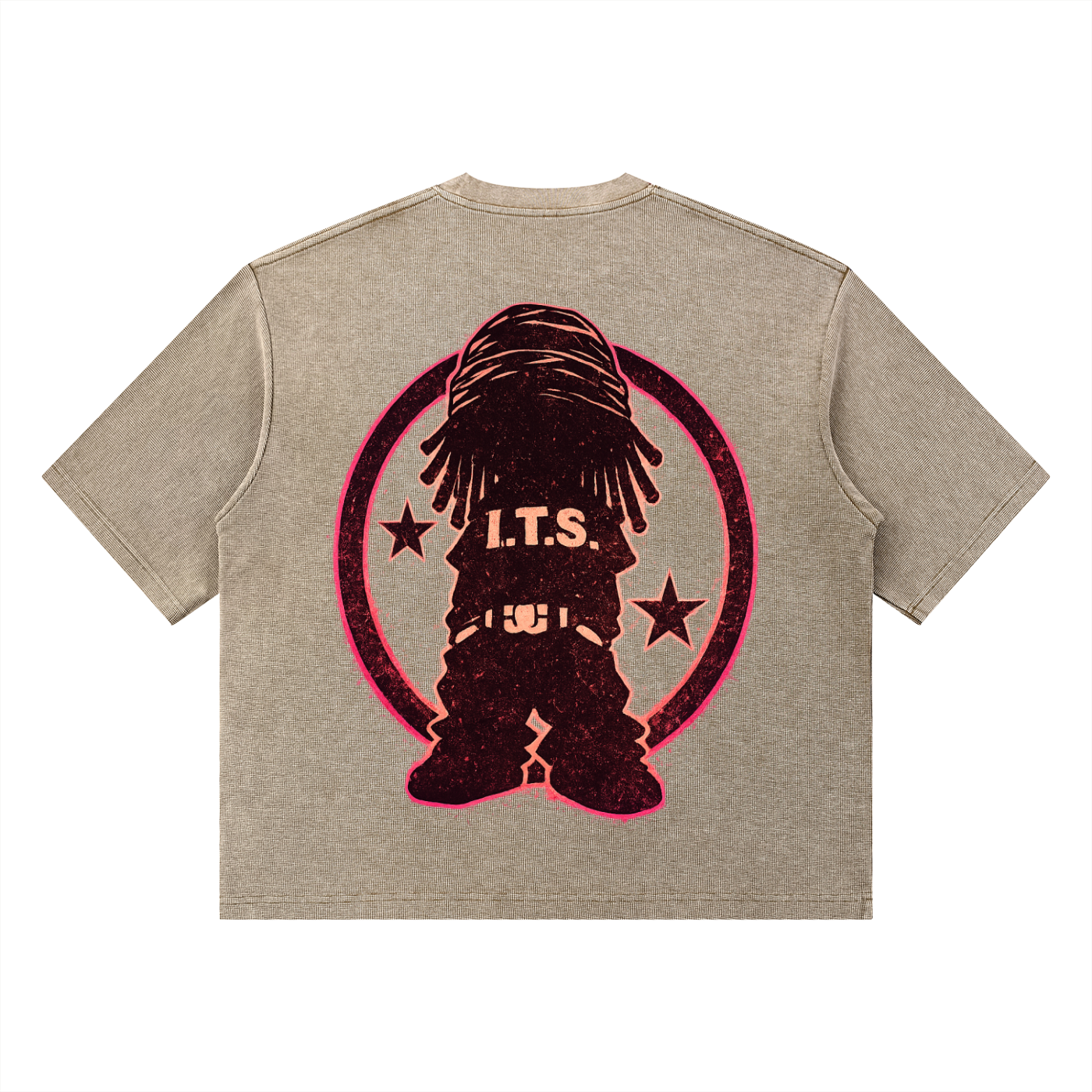 Unisex Mineral Wash Waffle Boxy T-Shirt
