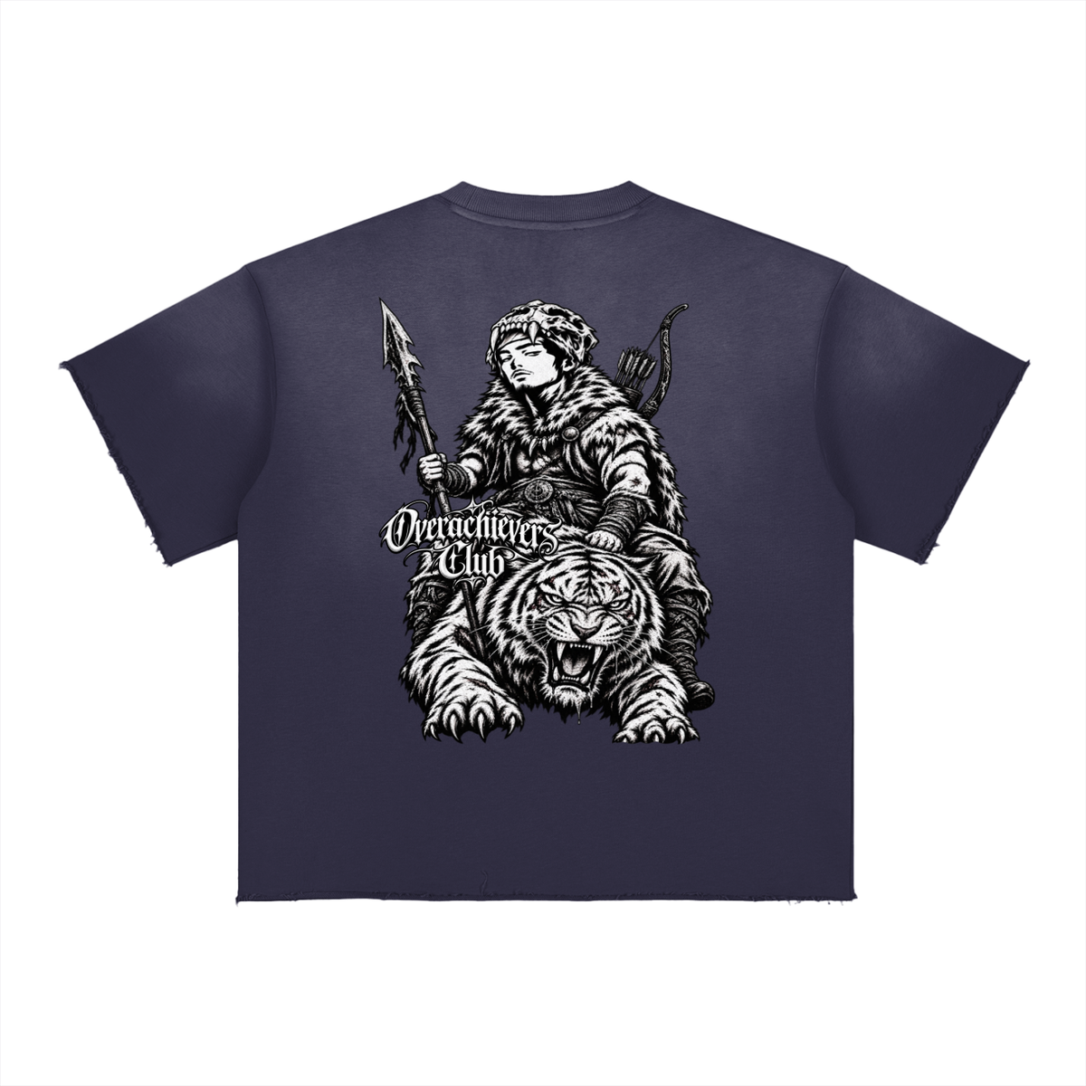Overachievers Club' Sun Fade Raw Edge T-Shirt & Shorts