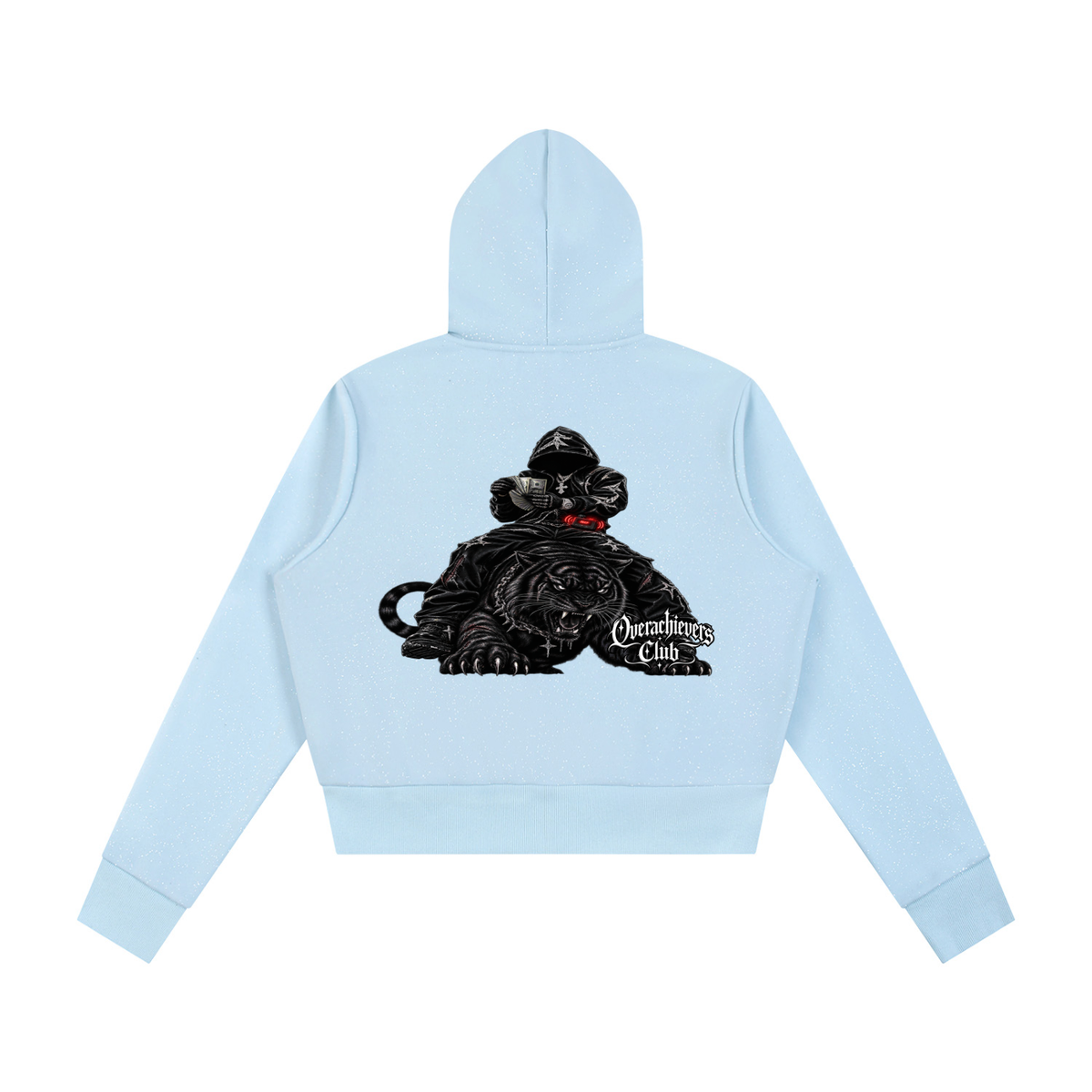 Overachievers Club' Women's Sparkles Fleece Full Zip Hoodie