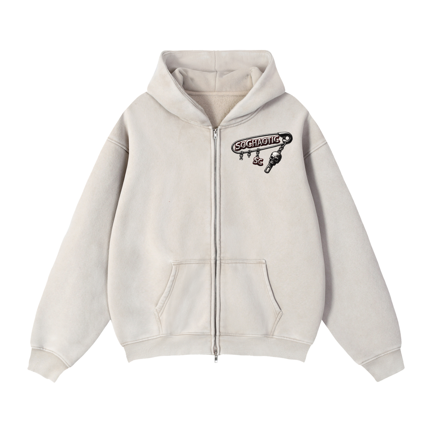 SoChaotic' Zip Fleece Hoodie