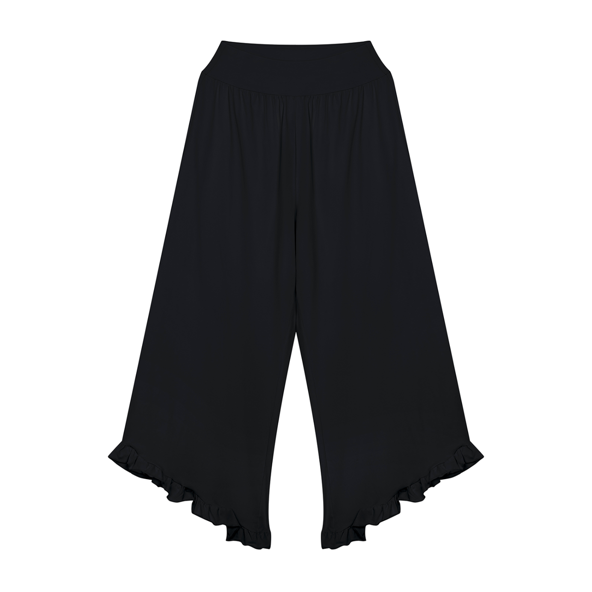 Women’s Ruched Cropped Tube Top & Wide Leg Pants Fit