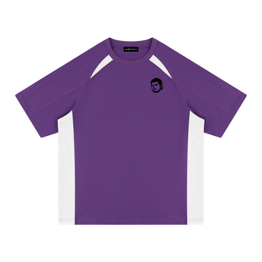 Camiseta raglán con paneles en contraste