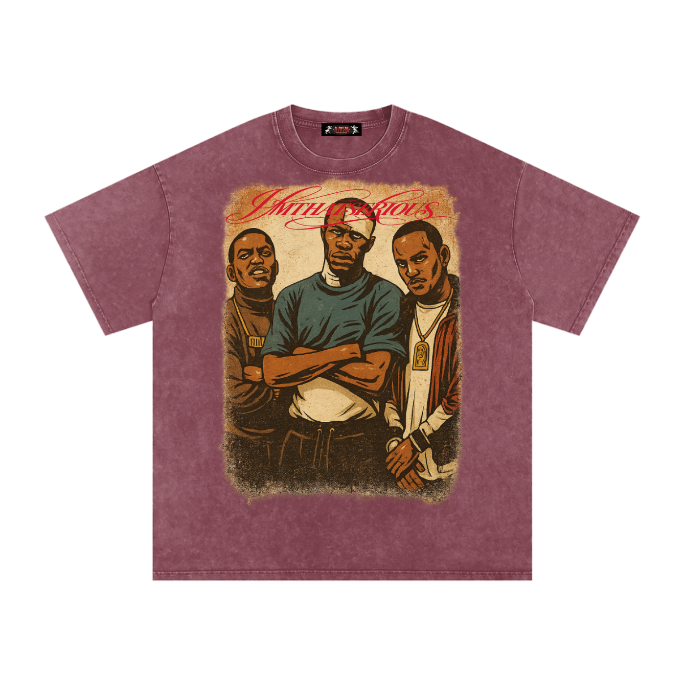 Snow Washed Oversized Cotton T-Shirt
