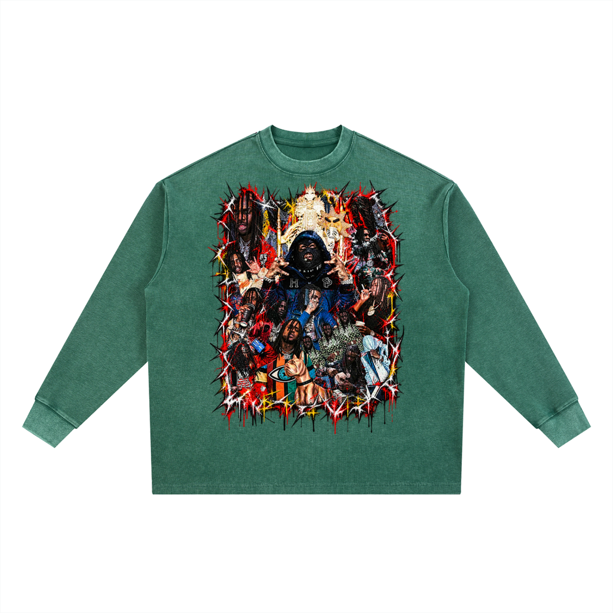 Sosa' Mineral Wash Waffle Oversized T-Shirt