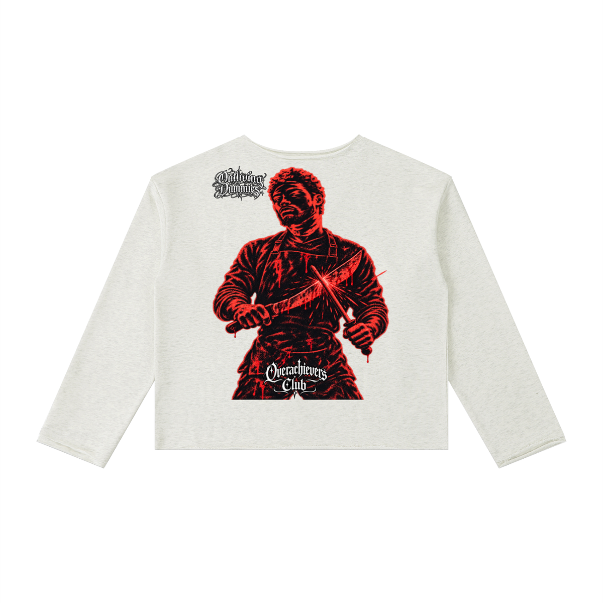 Overachievers Club' Women's Raw Hem Long Sleeve T-Shirt & Sweatpant