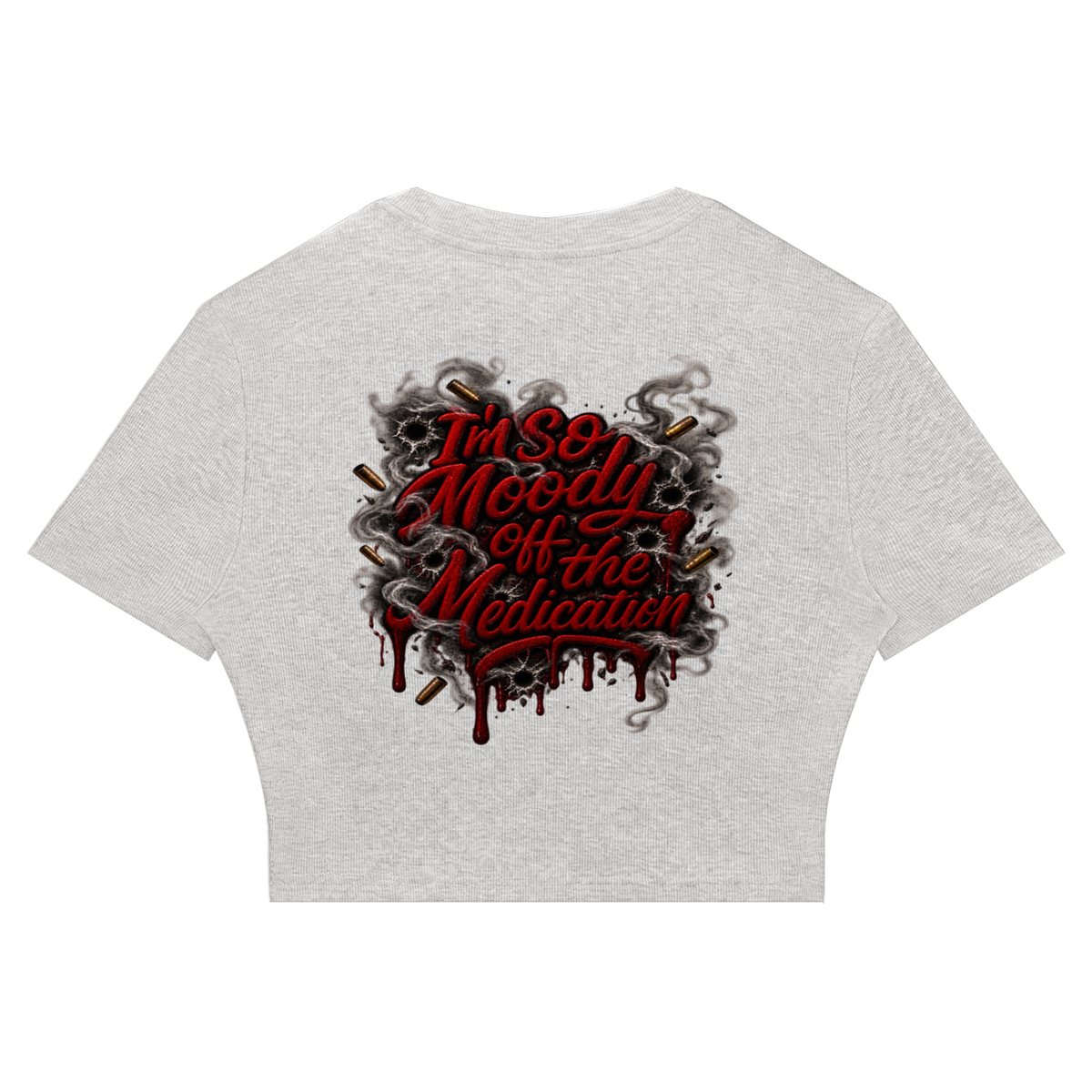 Durk' Women's Slim Ribbed Crop T-Shirt