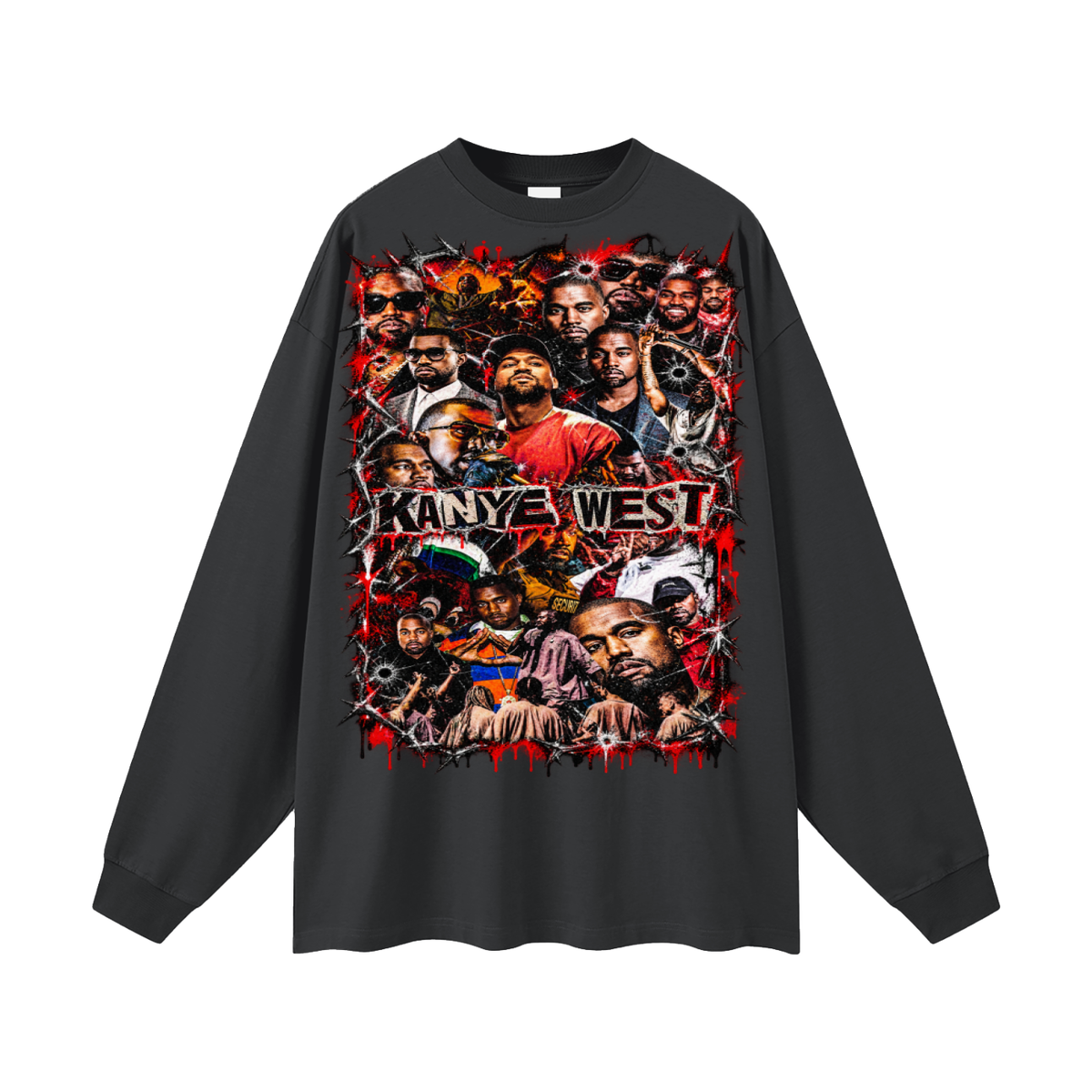 Kanye' Oversized Long Sleeve T-Shirt