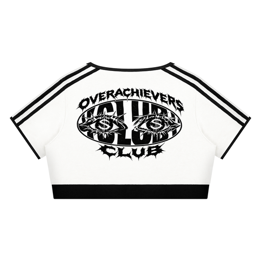 Overachievers Club' Women’s Ringer Crop T-Shirt