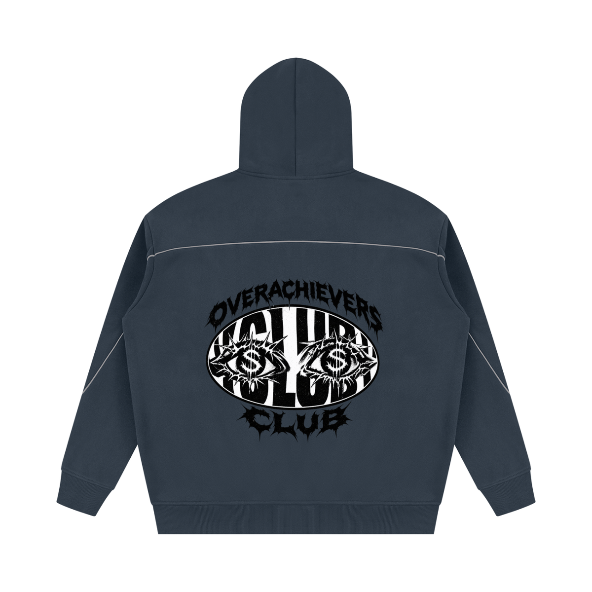 Overachievers Club' Oversized Piping Fleece Hoodie & Sweatpant