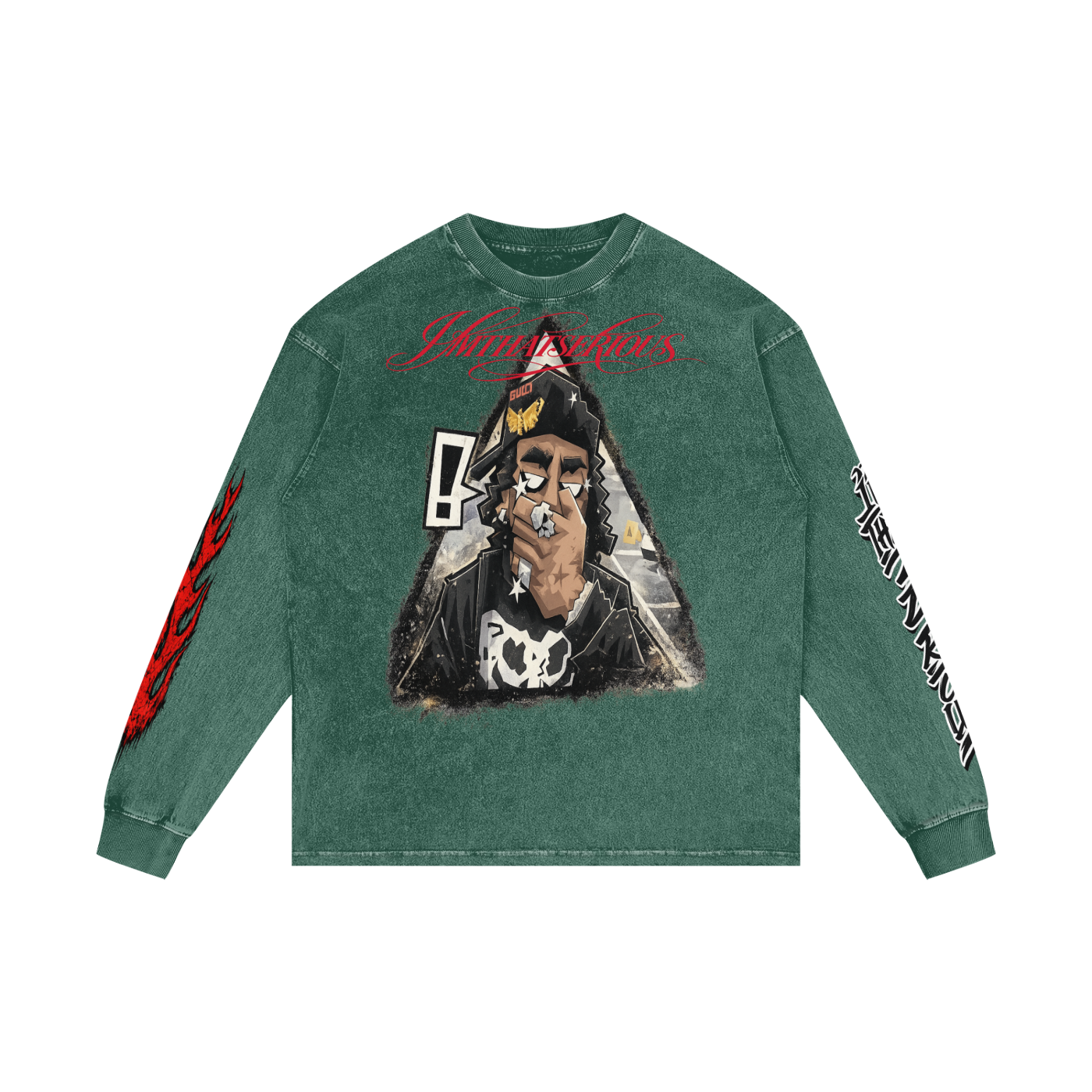 Acid Wash Oversize Long Sleeve T-Shirt