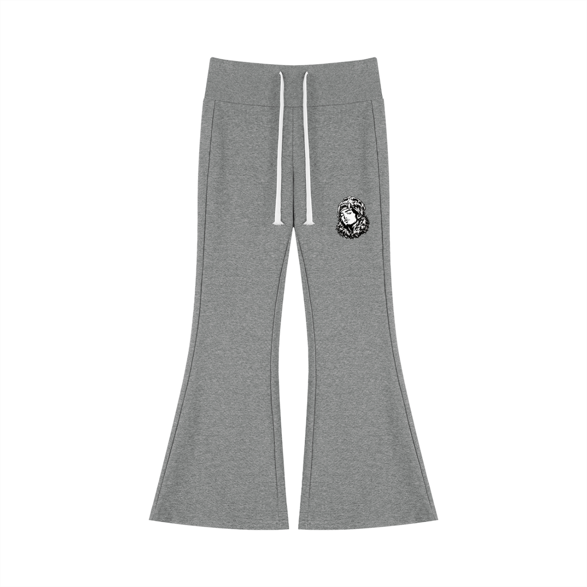 Overachievers Club' Women’s Slim Crop Full Zip Hoodie & Flared Leg Pants