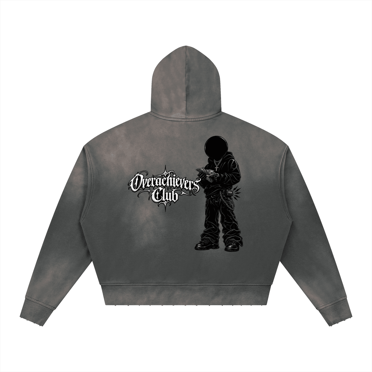 Overachievers Club' Sunfade Distressed Boxy Hoodie - ImThatSerious