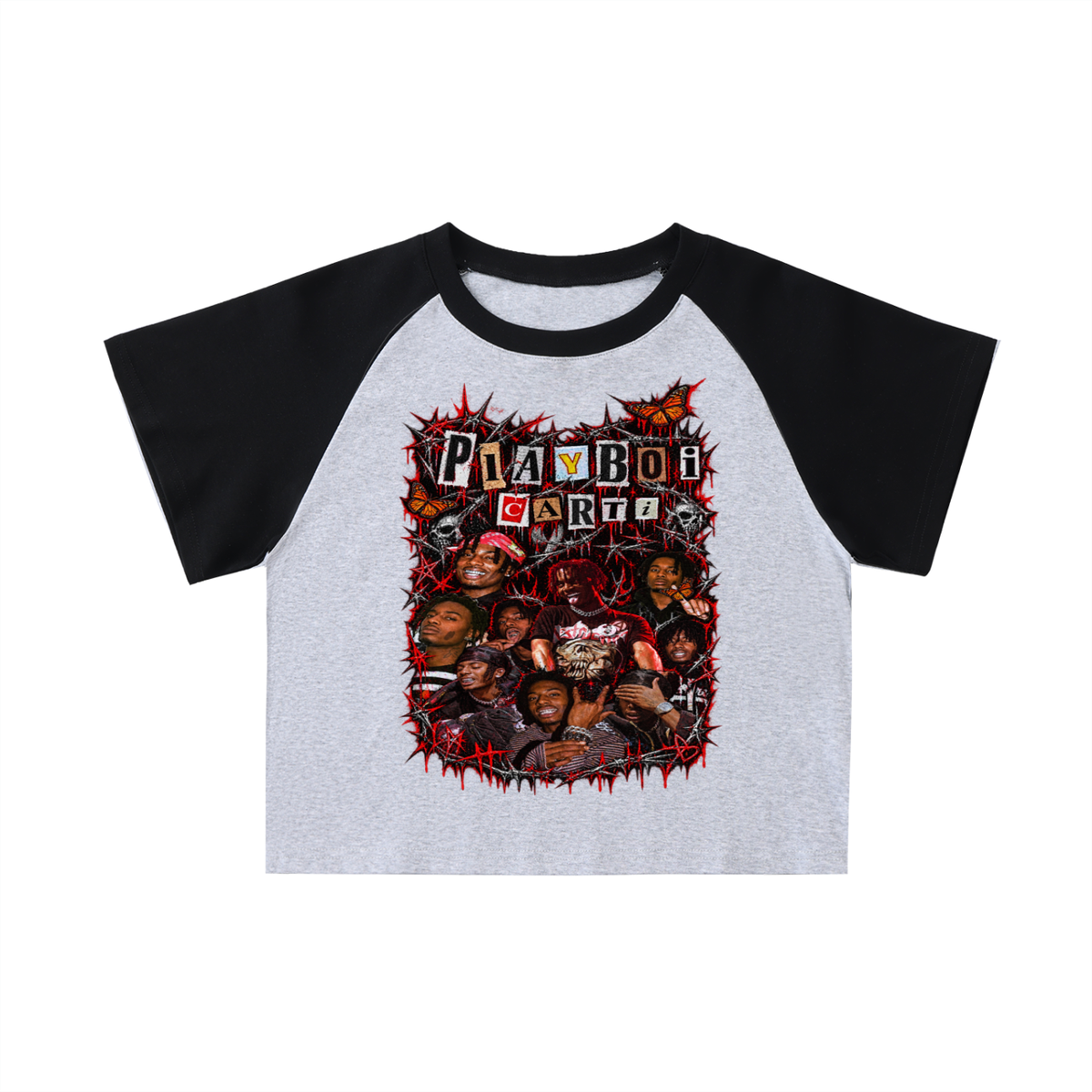 Carti' Color-Blocked Raglan Crop Top