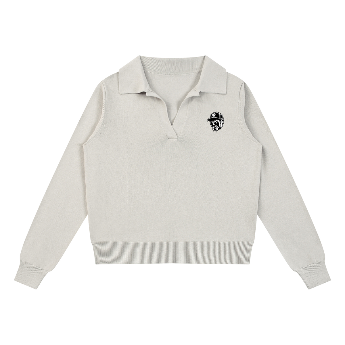 Serious1' Women’s Collared Pullover Knit Sweater