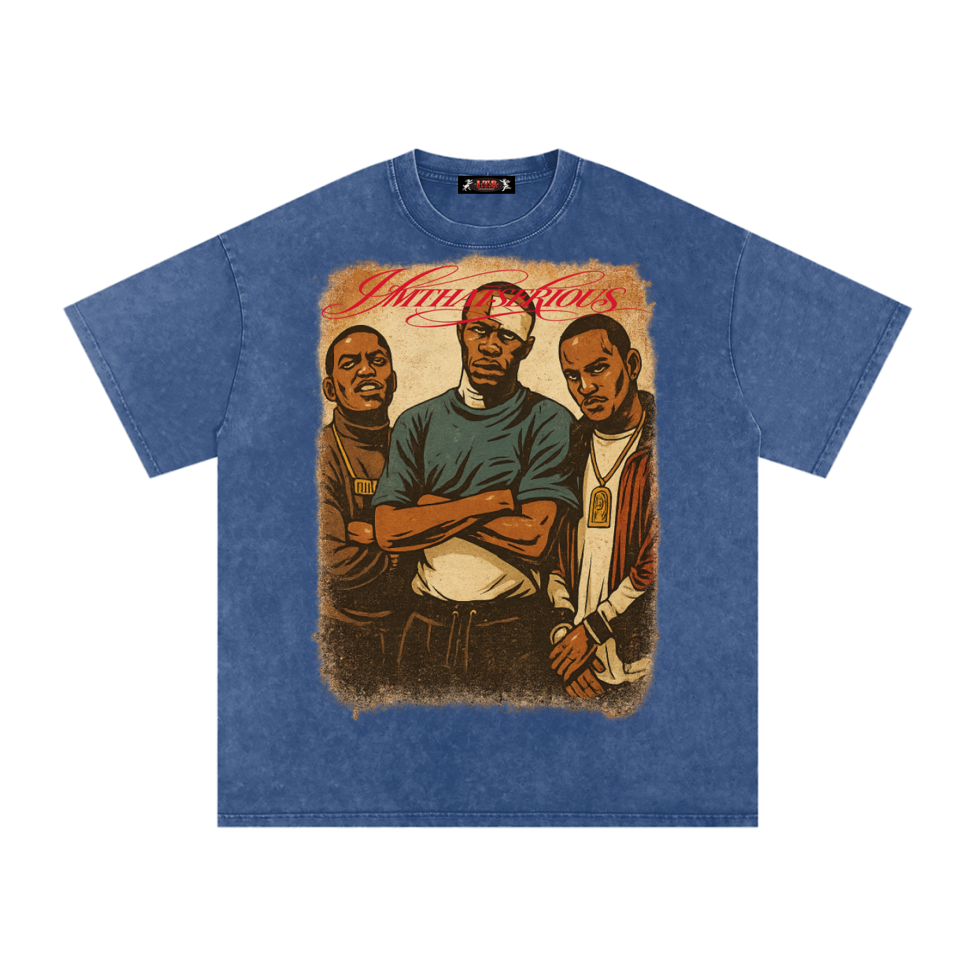 Snow Washed Oversized Cotton T-Shirt