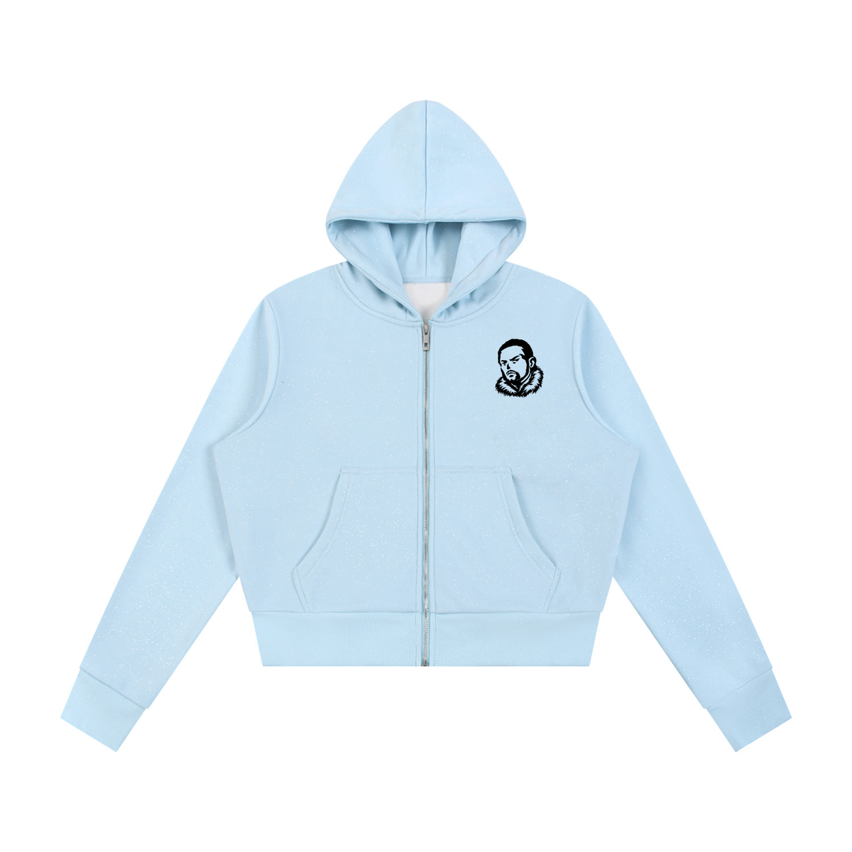 Overachievers Club' Women's Sparkles Fleece Full Zip Hoodie