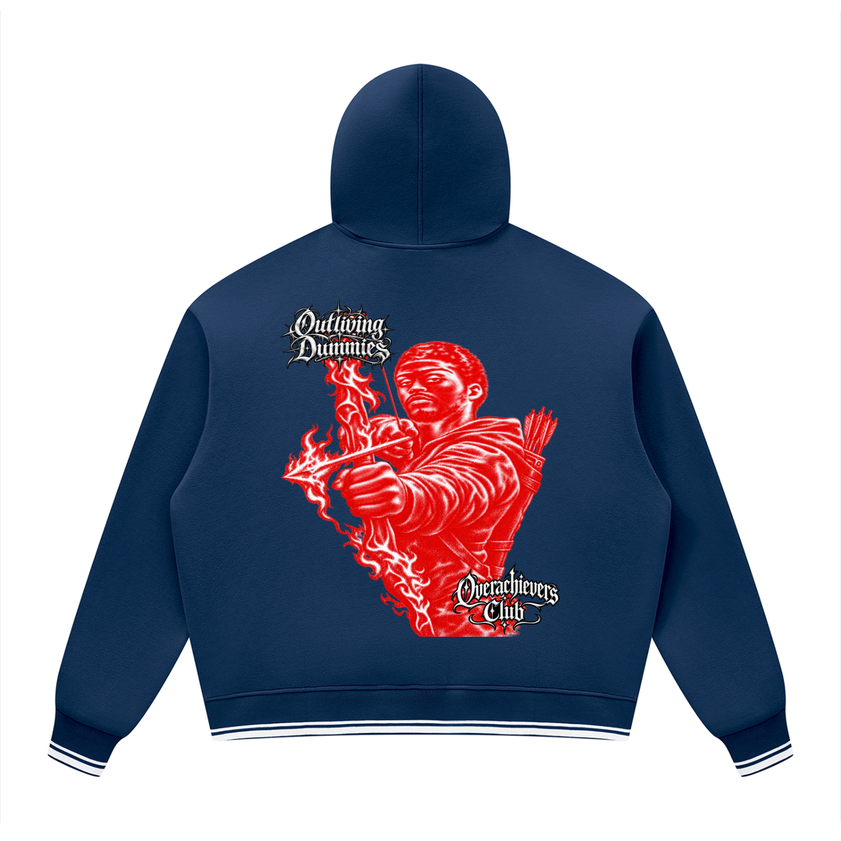 Overachievers Club' Oversized Color Block Fleece Hoodie