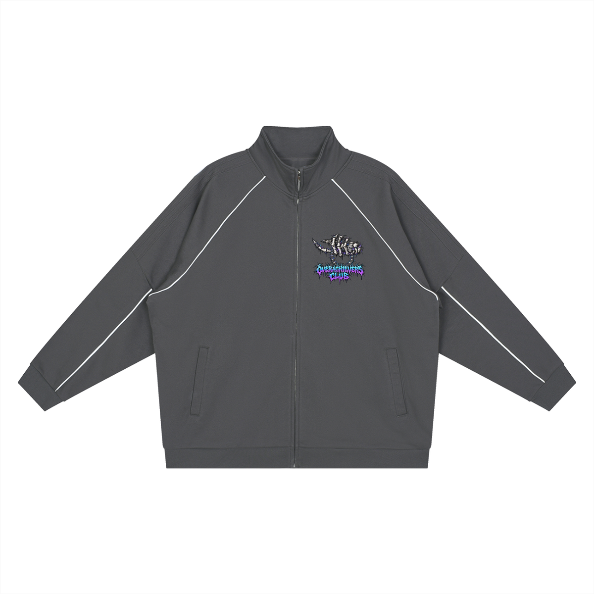 Overachievers Club' Reflection Striped Raglan Sleeve Jacket & Sweatpant