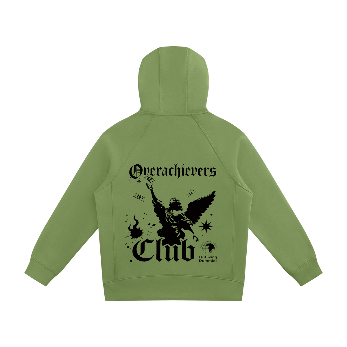 Overachievers Club' Raglan Full Zip Hoodie