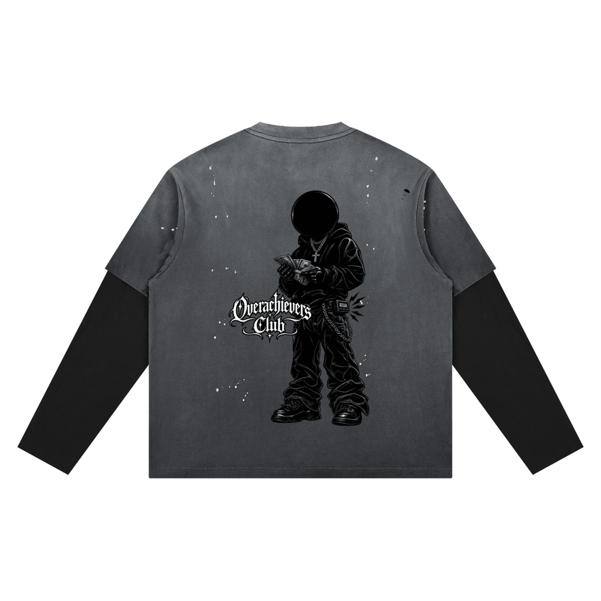 Overachievers Club' Vintage Wash Distressed Layer T-Shirt - ImThatSerious