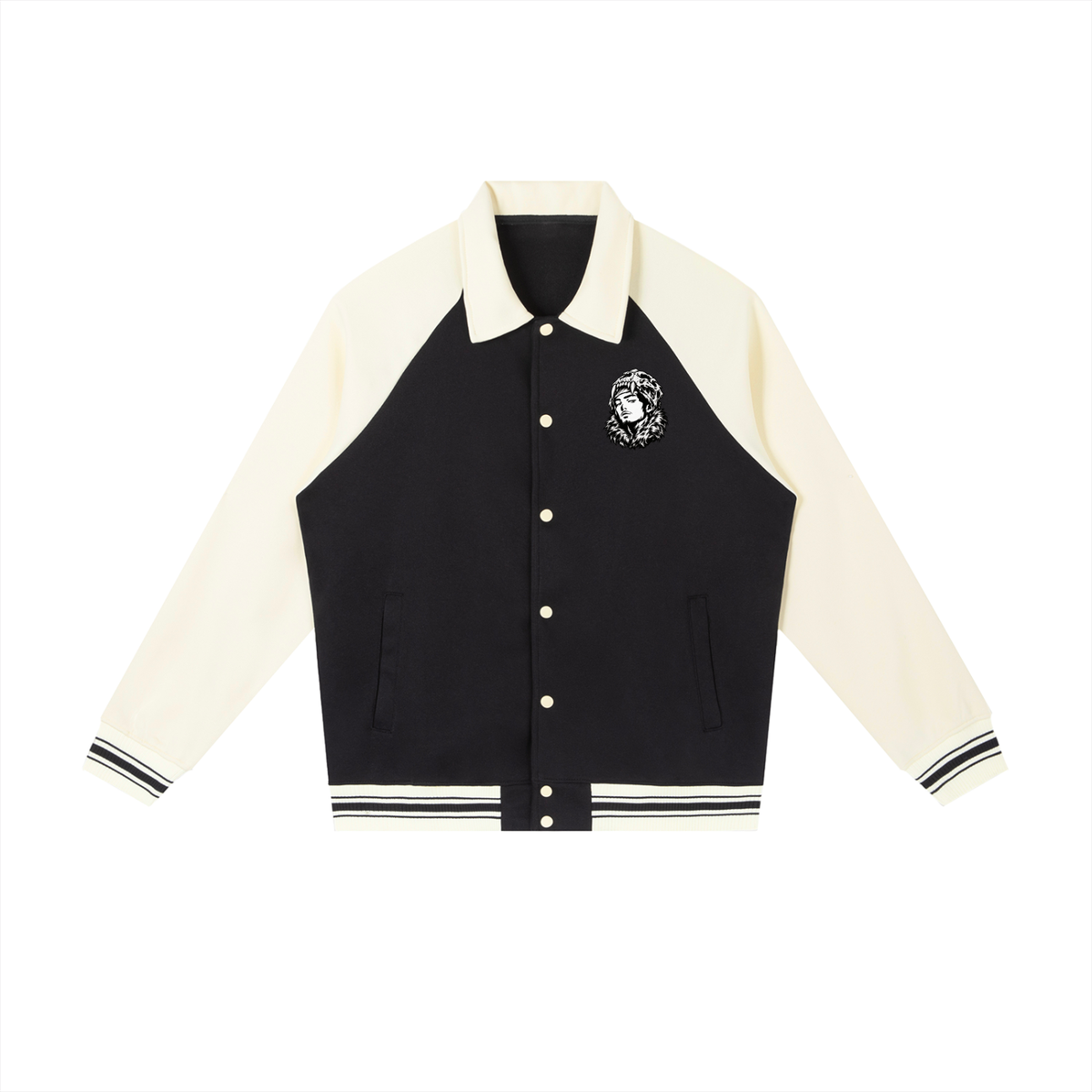 Overachievers Club' Contrast Raglan Sleeve Baseball Jacket & Sweatpant