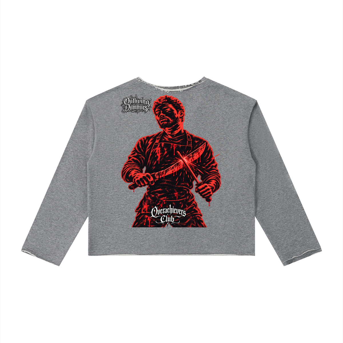 Overachievers Club' Women's Raw Hem Long Sleeve T-Shirt & Sweatpant