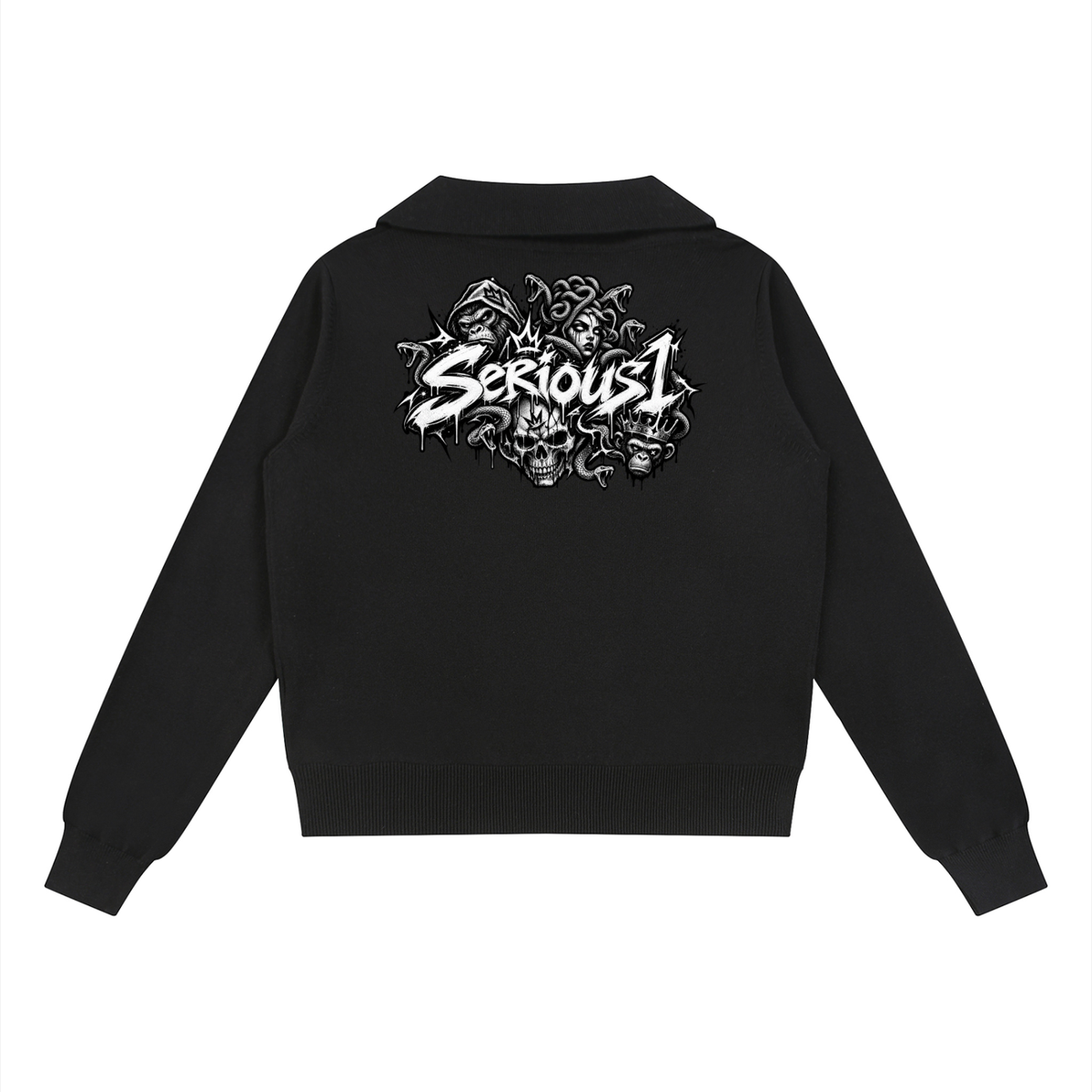 Serious1' Women’s Collared Pullover Knit Sweater